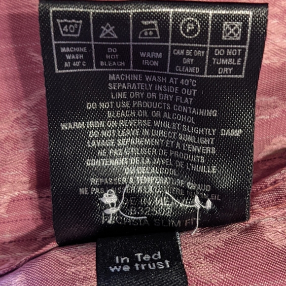 Ted Baker London Pink Floral Print Button Down Shirt Men's Size 3 EUC - Picture 7 of 8